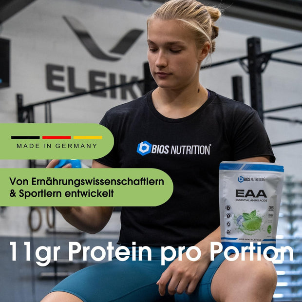 EAA essentielle Aminosäuren BCAA Bios Nutrition Leucin Isoleucin Valin Limette Minze