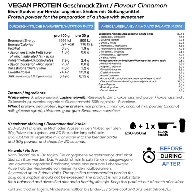 Vegan Protein Zimt