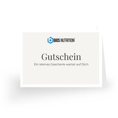 Bios Nutrition Geschenkgutschein