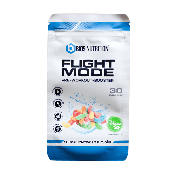Flightmode Pre-Workout-Booster Koffein Energy Booster Vegan Beta Alanin Bios Nutrition