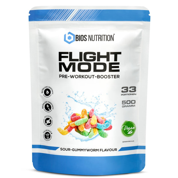Flightmode Pre-Workout-Booster Koffein Energy Booster Vegan Beta Alanin Bios Nutrition