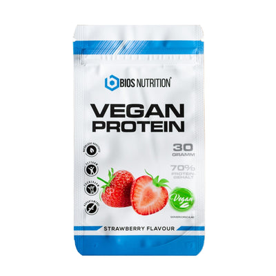 Veganes Proteinpulver Erdbeere Bios Nutrition Mehrkomponenten Vegan Protein Pflanzlich