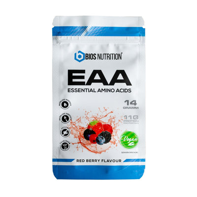 EAA essentielle Aminosäuren BCAA Bios Nutrition Leucin Isoleucin Valin Red Berry Rote Früchte